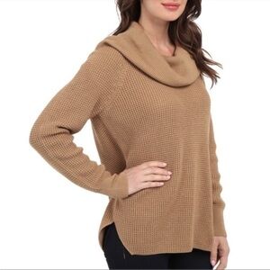MICHAEL Kors tan waffle knit turtleneck sweater